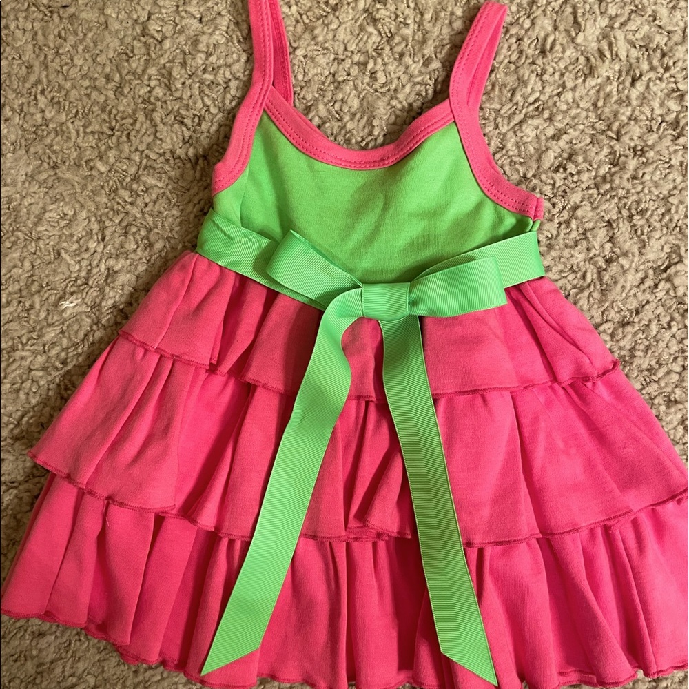 Mud Pie, pink & green, Dress, size 12-18 months - Picture 2 of 3